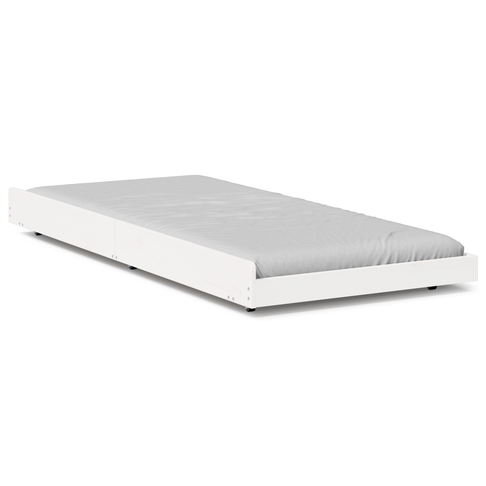 Struttura letto Bianca con doghe in legno naturale Legno di pino