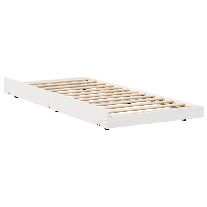 Struttura Letto Bianco Legno di pino 75 x 190 cm Pieghevole
