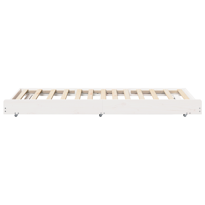 Struttura Letto Bianco Legno di pino 75 x 190 cm Pieghevole