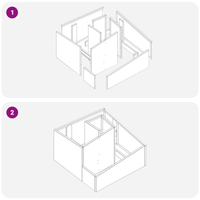 Vaso in plastica Nero Polietilene ad alta densità Medio