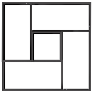 Fioriera Nera 80x80x50 cm Acciaio Laminato a Freddo