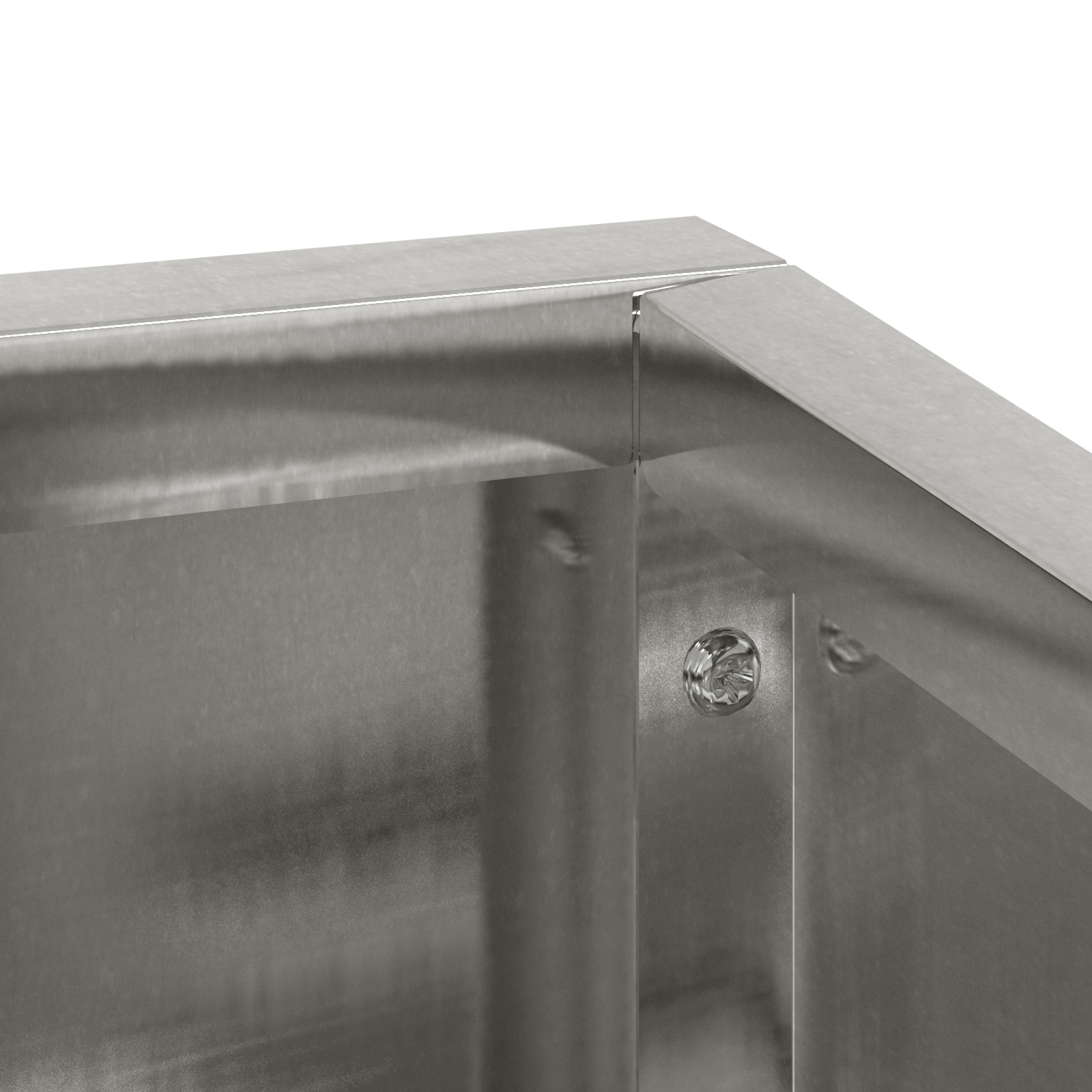 Fioriera 80x80x50 cm acciaio inox