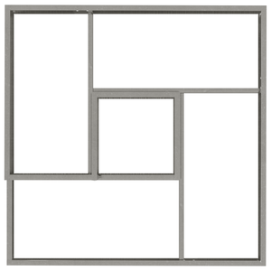 Fioriera 80x80x50 cm acciaio inox