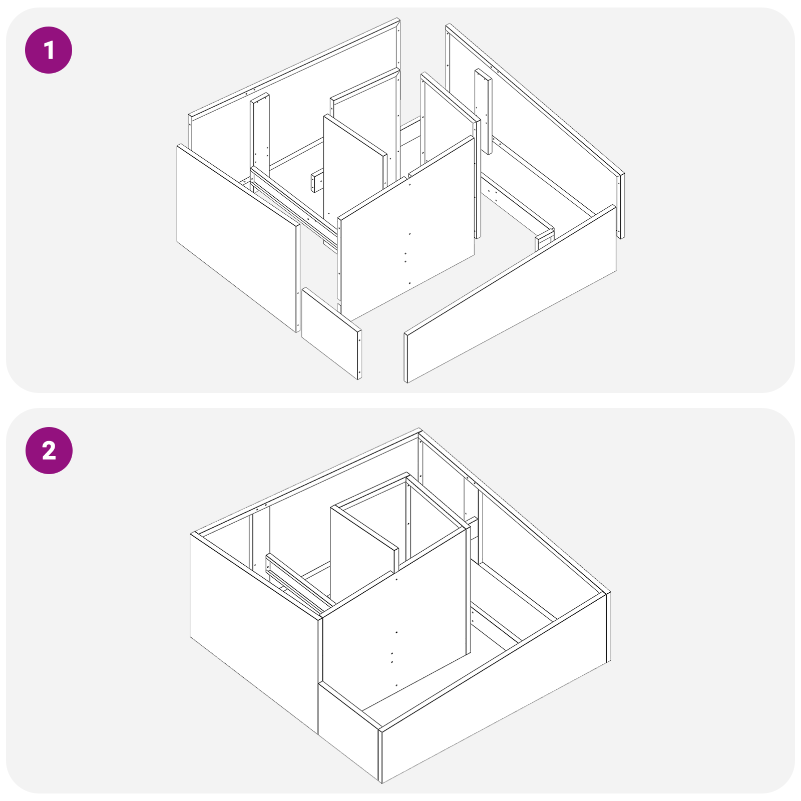 Fioriera 80x80x50 cm Acciaio Zincato