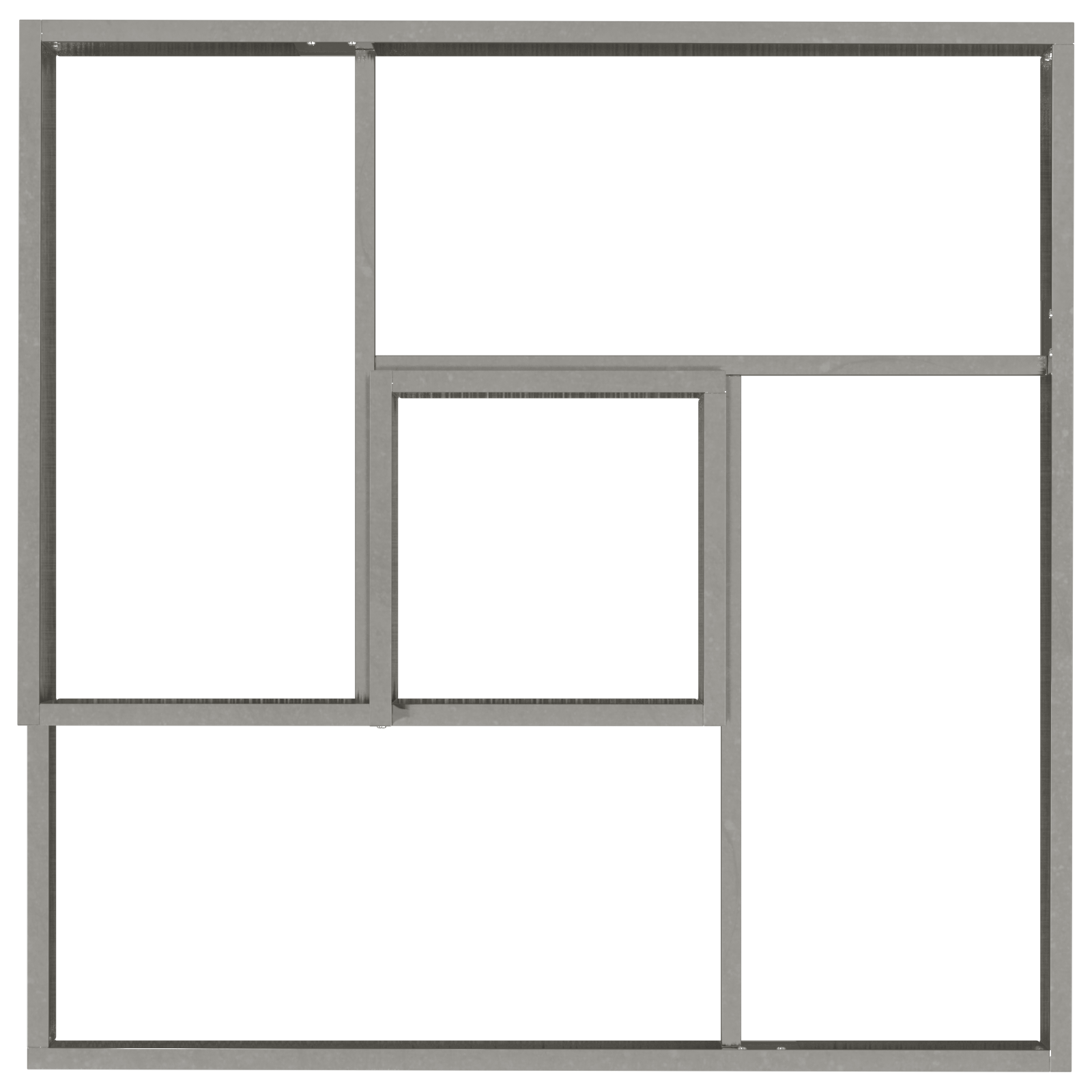 Fioriera 80x80x50 cm Acciaio Zincato