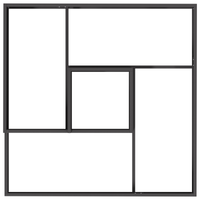 Vasi & Fioriere Nero Metallo Grande Intarsi decorativi Fioriera