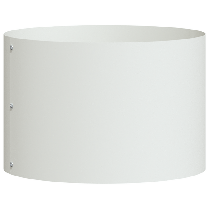 Vaso Bianco in Metallo Bianco Metallo Medio Intarsi Decorativi