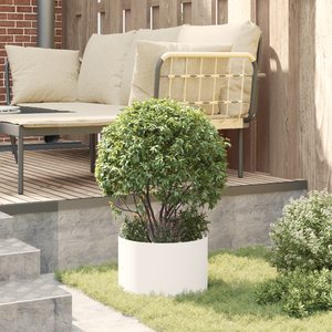 Vaso Bianco in Metallo Bianco Metallo Medio Intarsi Decorativi