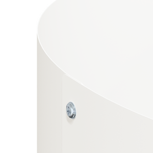 Grande Vaso in Metallo Bianco Bianco Metallo Grande Fioriere