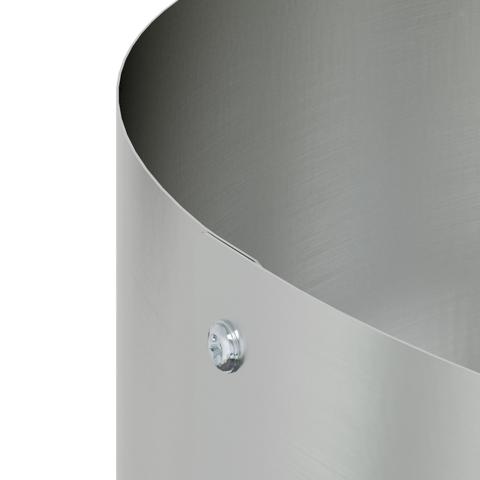 Set di Fioriere in Metallo Grande Galvanizzato Metallo Grande