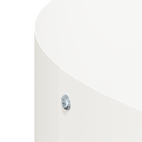 Vaso in Metallo Bianco Bianco Metallo Grande Intarsi Decorativi