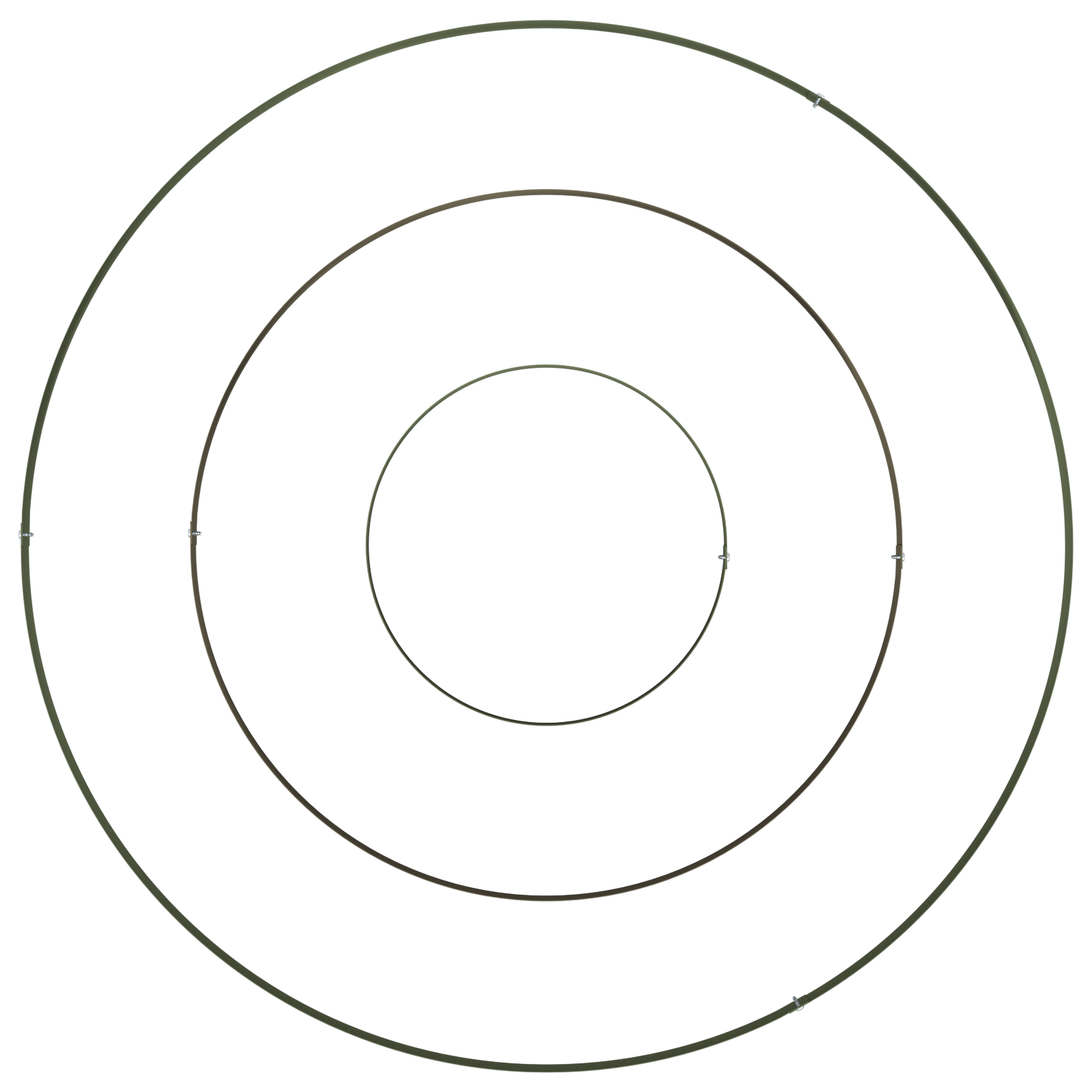 Fioriera in Metallo Acciaio/verde oliva Ø 90 cm Modulare