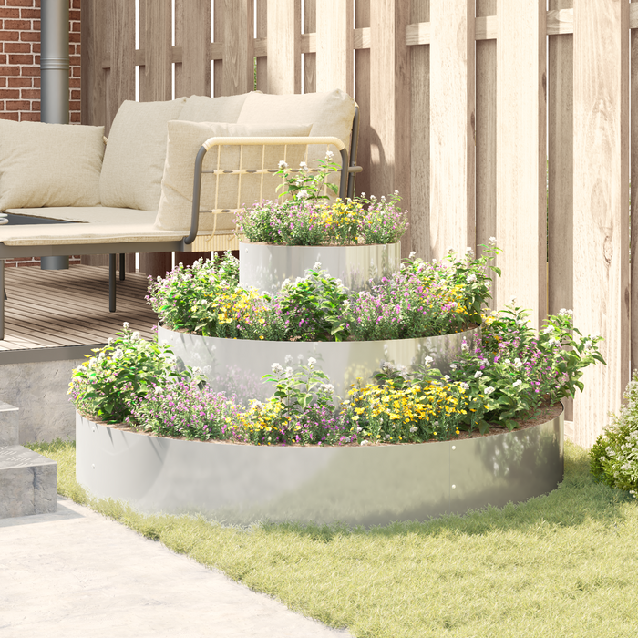 Fioriera in metallo Acciaio galvanizzato Ø 120 cm Durevole