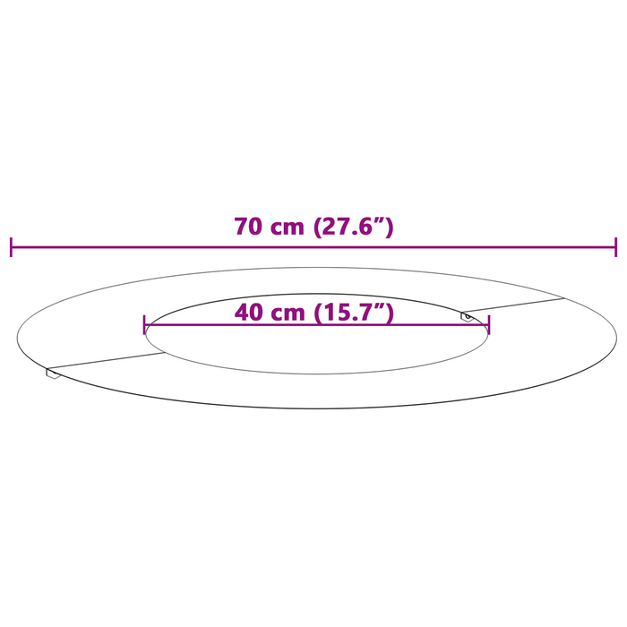 Anello per Fioriera Acciaio inossidabile Grande Durevole