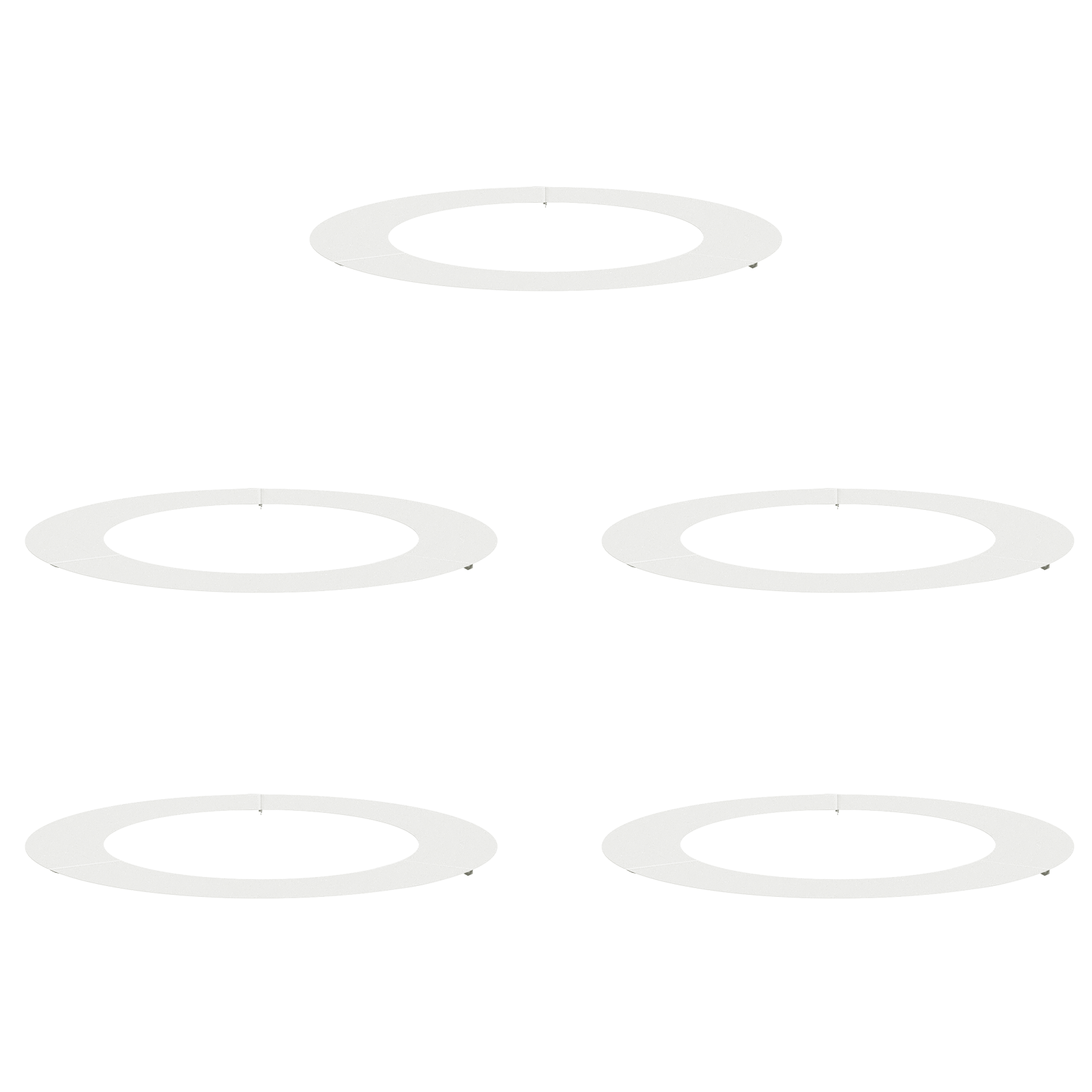 Fioriere Bianche Bianco Plastica Grande Pieghevole