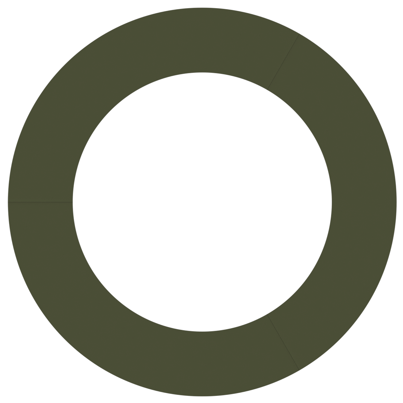 Vaso in Metallo Verde Oliva Verde oliva Metallo Grande Vaso