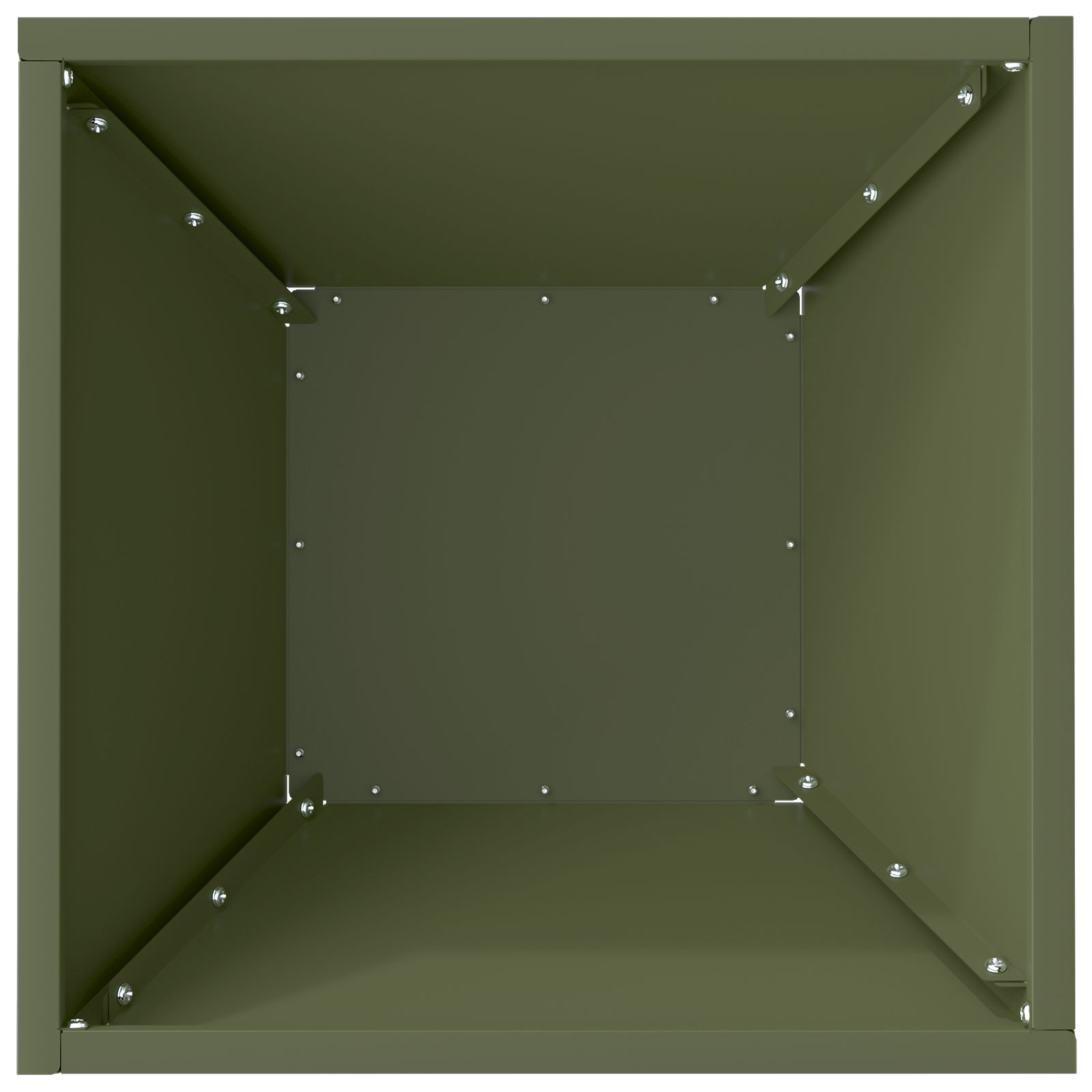 Fioriera in Metallo Verde Oliva Metallo Medio Intarsi Decorativi