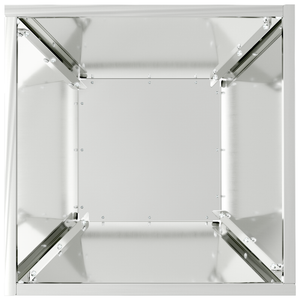 Vaso in Metallo Acciaio zincato 35 x 35 x 15 cm Vasi Vaso