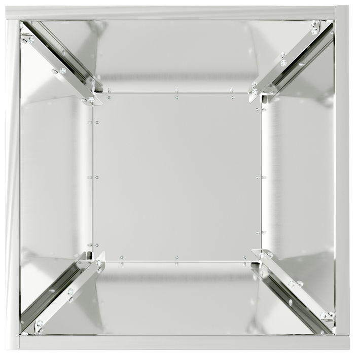 Vaso in Metallo Acciaio zincato 35 x 35 x 15 cm Vasi Vaso