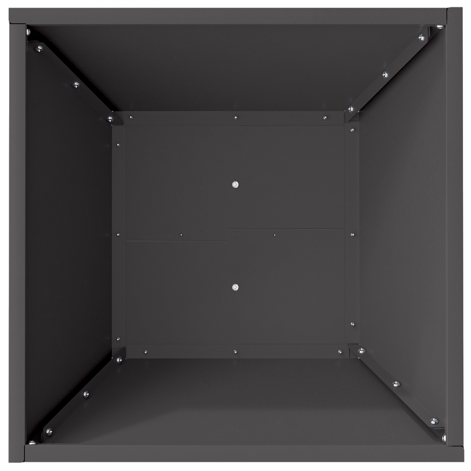 Fioriera in Metallo Nera Metallo 40 x 40 x 15 cm Durevole