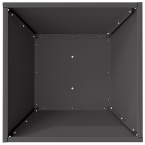 Fioriera in Metallo Nera Metallo 40 x 40 x 15 cm Durevole