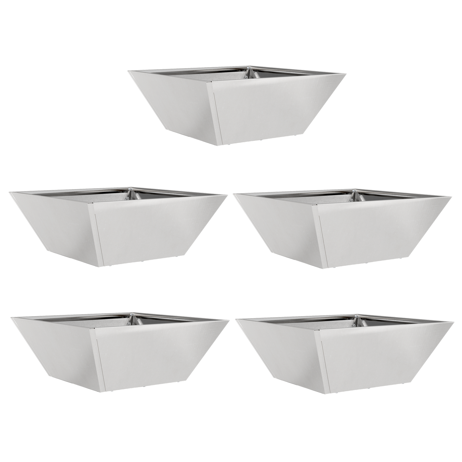 Fioriera Metallica Acciaio Inossidabile 40 x 40 x 15 cm Durevole