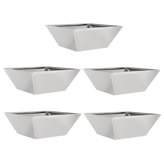 Fioriera Metallica Acciaio Inossidabile 40 x 40 x 15 cm Durevole