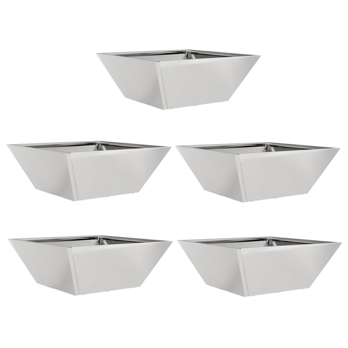 Fioriera Metallica Acciaio Inossidabile 40 x 40 x 15 cm Durevole