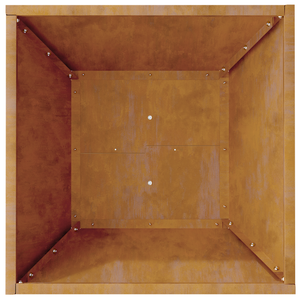 Fioriera in Metallo Acciaio resistente 40 x 40 x 15 cm