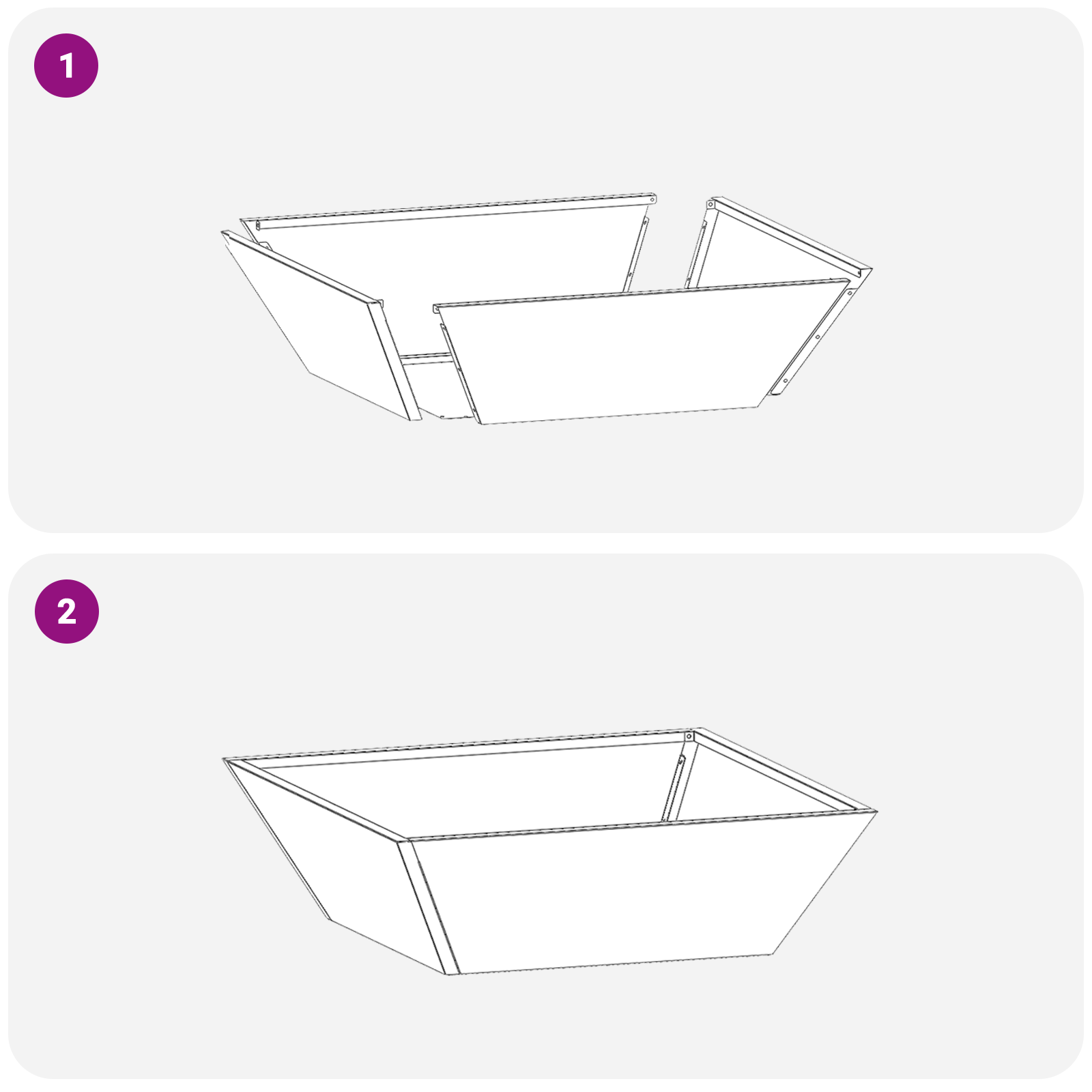 Fioriera in Metallo Nera Metallo 50 x 50 x 15 cm Decorazioni