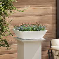 Fioriera in Metallo Bianca Metallo Media Fioriere