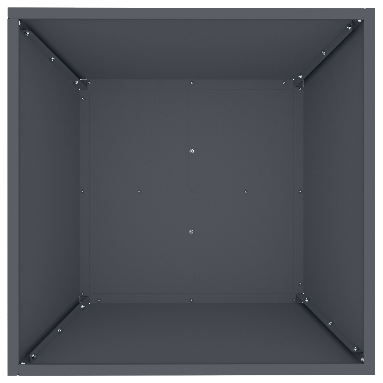 Set di Fioriere in Plastica Antracite Plastica 50 x 50 x 15 cm