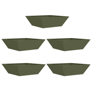 Fioriera in metallo Verde oliva Metallo 50 x 50 x 15 cm Quadrata