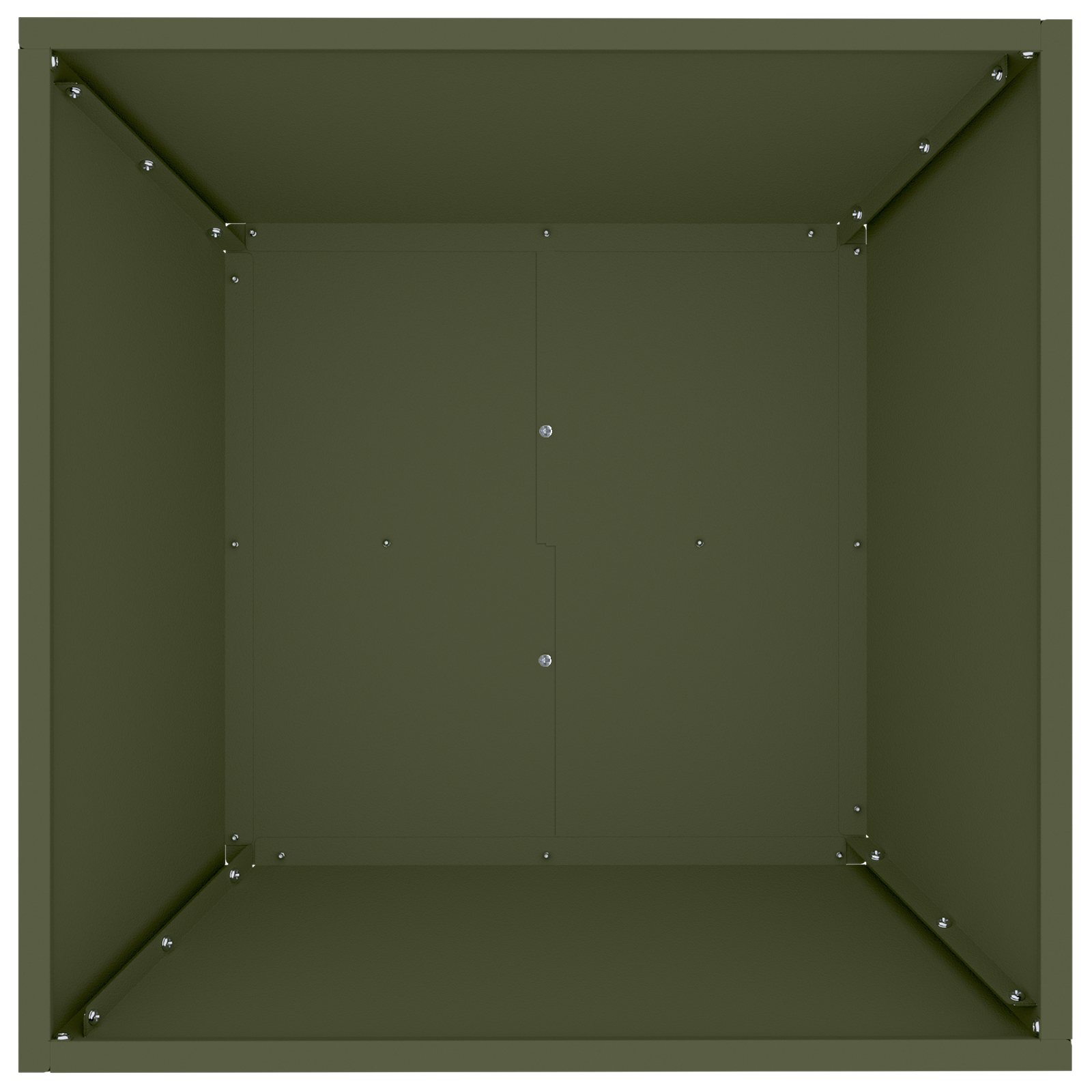 Fioriera in metallo Verde oliva Metallo 50 x 50 x 15 cm Quadrata