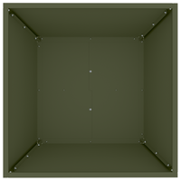 Fioriera in metallo Verde oliva Metallo 50 x 50 x 15 cm Quadrata