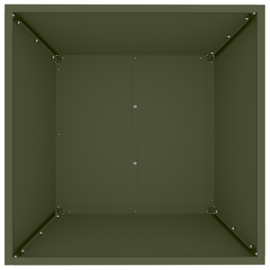 Fioriera in metallo Verde oliva Metallo 50 x 50 x 15 cm Quadrata