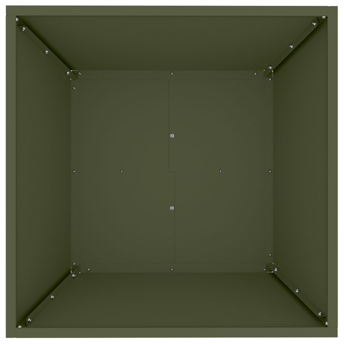 Fioriera in metallo Verde oliva Metallo 50 x 50 x 15 cm Quadrata