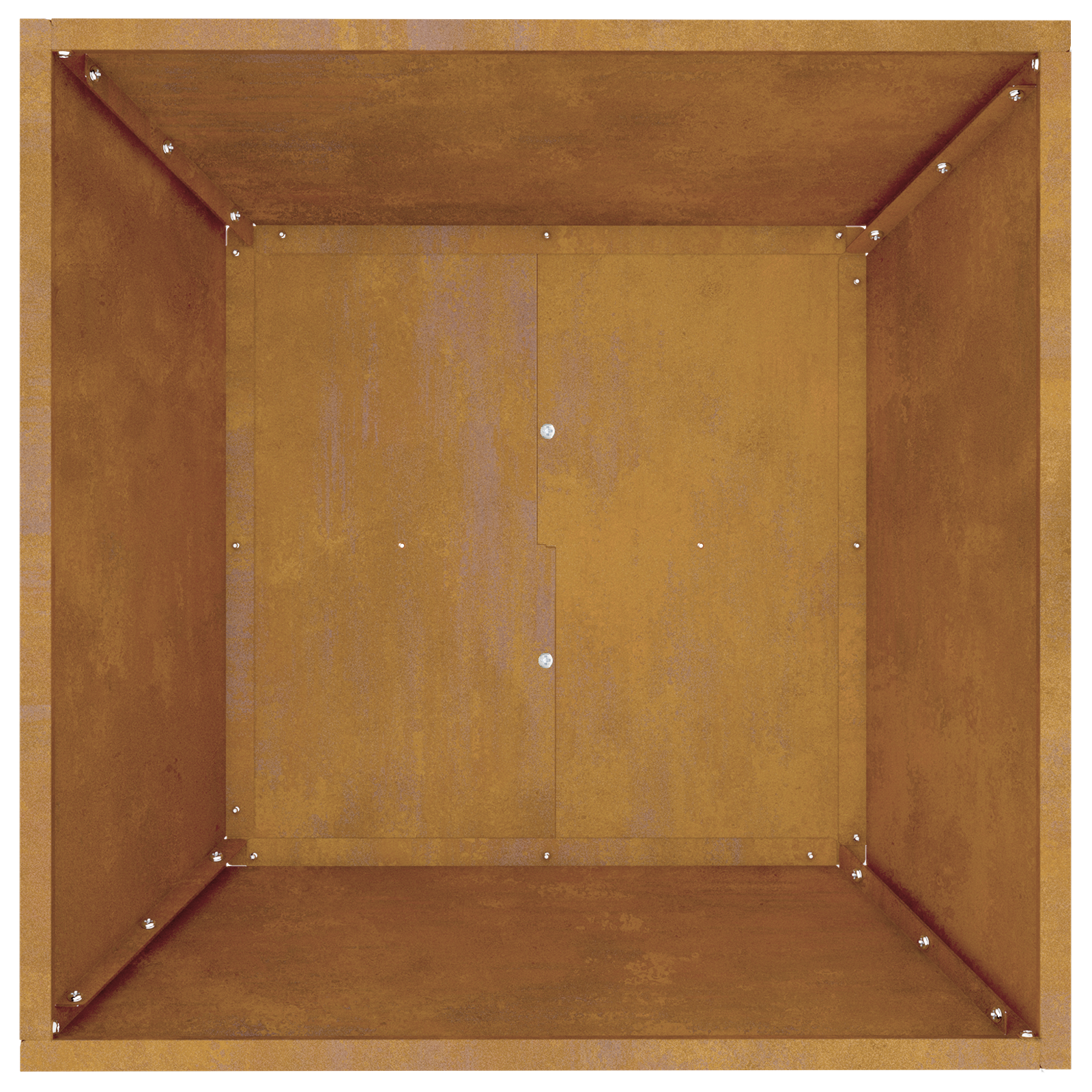 Fioriera in metallo Acciaio inox 50 x 50 x 15 cm Intarsi decorativi