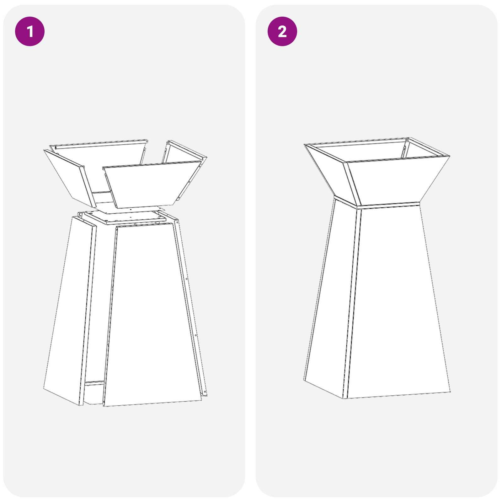 Supporto per Piante Bianco Plastica Medio Intarsi Decorativi