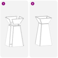 Supporto per Piante Bianco Plastica Medio Intarsi Decorativi