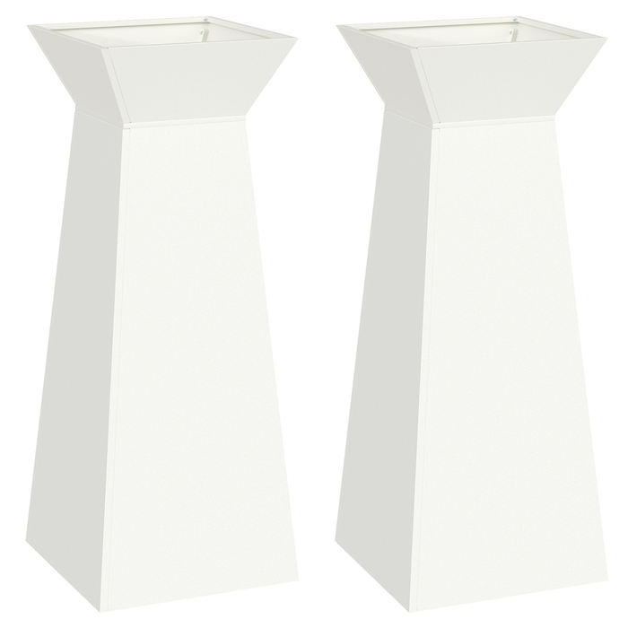 Supporto per Piante a Forma di Cono Bianco Plastica Grande