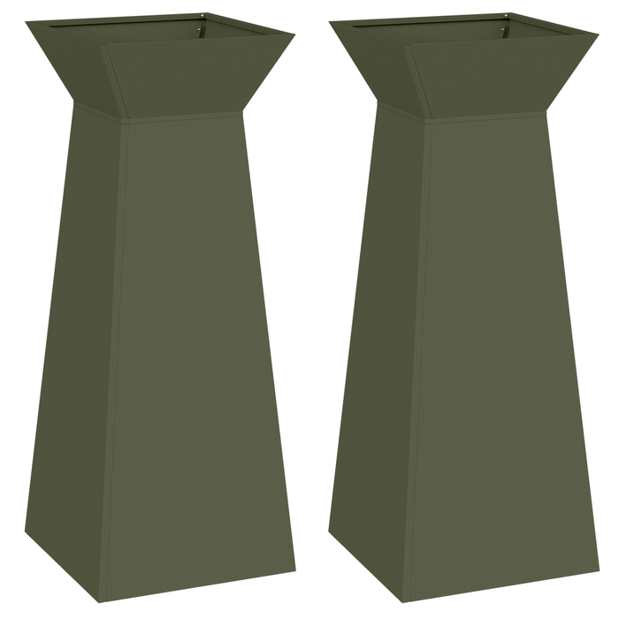 Supporto per Piante Verde Oliva Metallo 40 x 40 x 101 cm