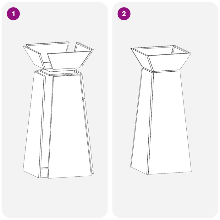 Supporto per piante Acciaio zincato 40 x 40 x 101 cm Vasi