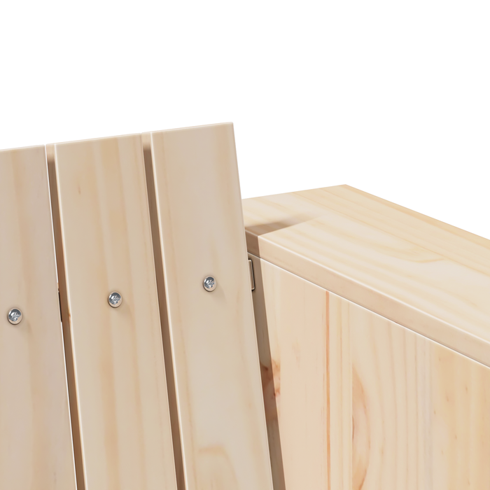 Divano da giardino 3 posti Naturale Legno massiccio di pino Medio