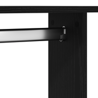 Armadio con ruote in rovere nero 102x38x110 cm in legno ingegnerizzato