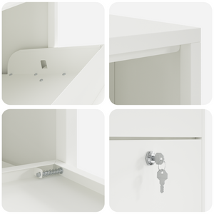 Cassetta per pacchi bianca 44x22x82 cm in acciaio