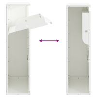 Cassetta per pacchi bianca 44x22x82 cm in acciaio