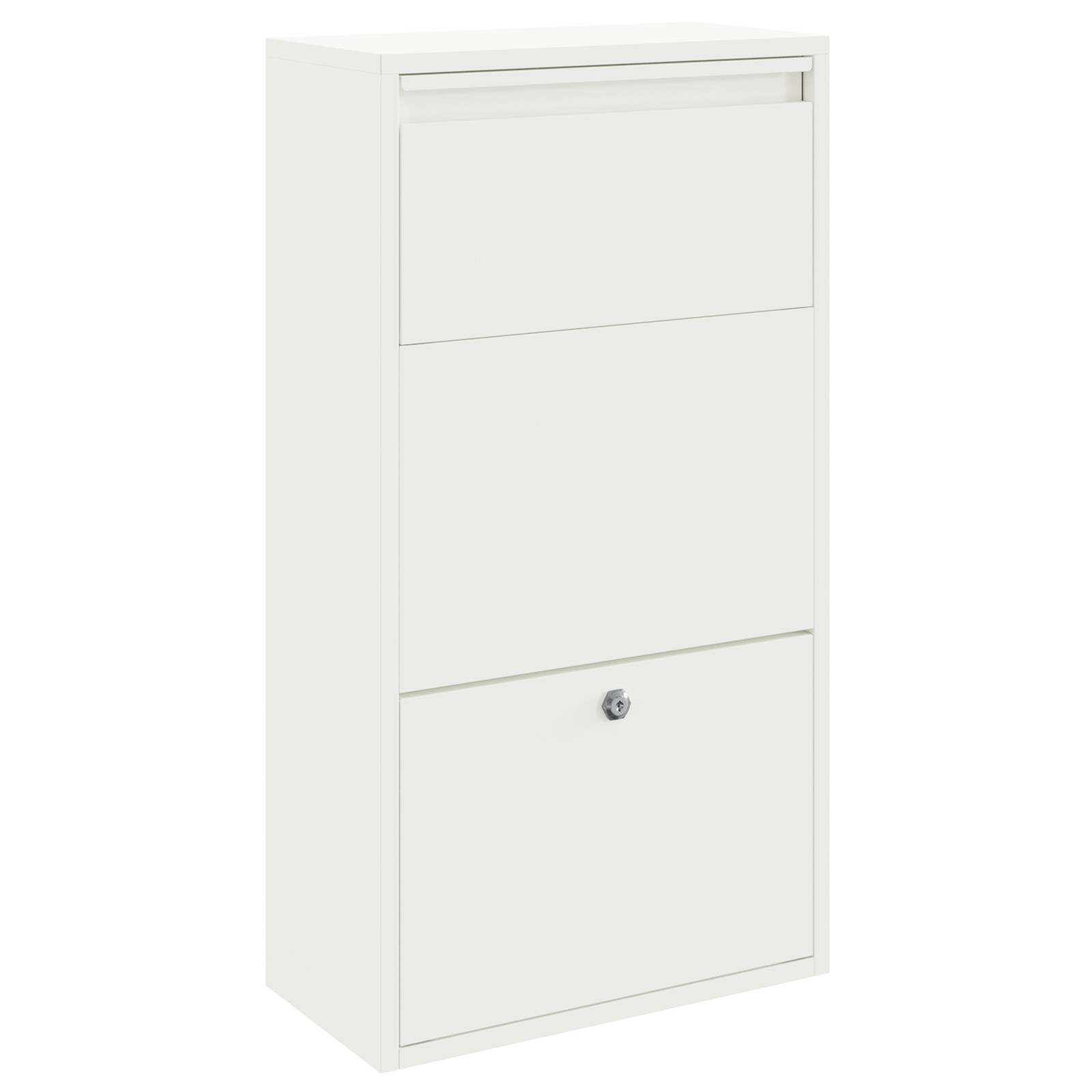 Cassetta per pacchi bianca 44x22x82 cm in acciaio