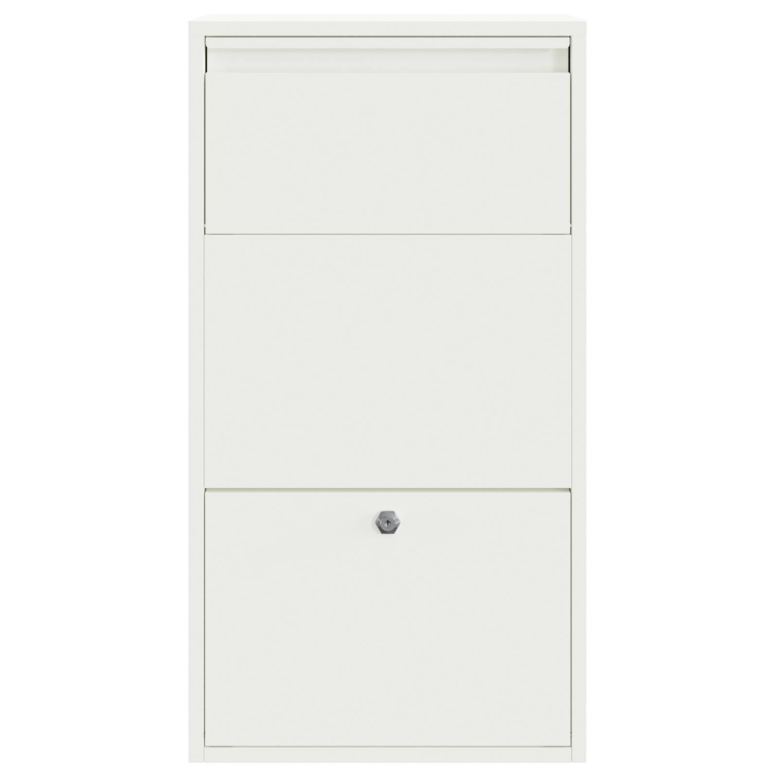 Cassetta per pacchi bianca 44x22x82 cm in acciaio