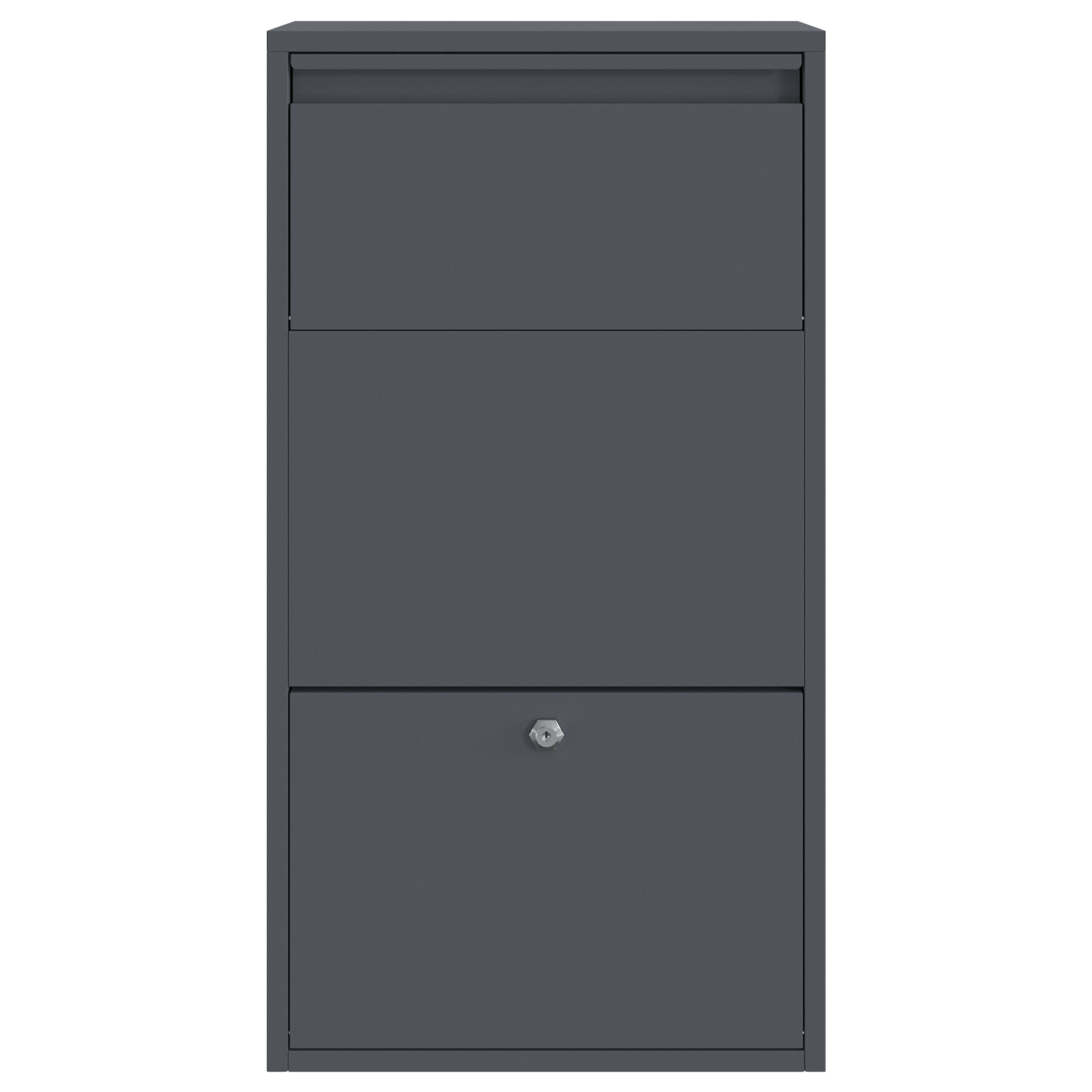 Cassetta per Pacchi Antracite 44x22x82 cm Acciaio